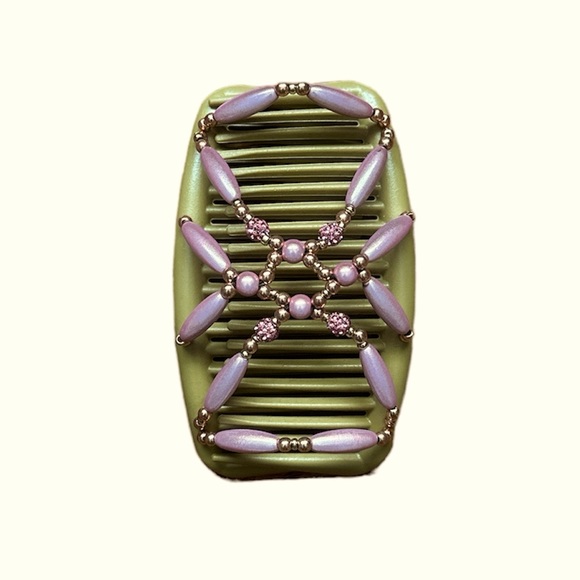 Hair Magic Original Small Miracle Pink Silver, Tan Combs - Picture 1 of 13